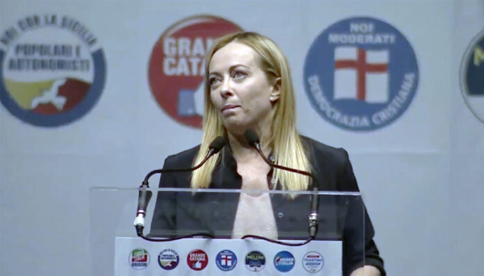 Giorgia Meloni, comizio a Catania